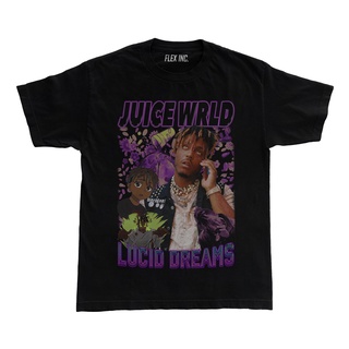 เสื้อยืด แบบหนา พิมพ์ลาย Juice WRLD Lucid Dreams Rapper Emo Rap สําหรับผู้ชาย