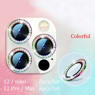 ภาพหน้าปกสินค้าDiamond Metal Camera Protective Film Glass Lens Cover for IPhone 13 12 11 Pro Max 12mini ที่เกี่ยวข้อง