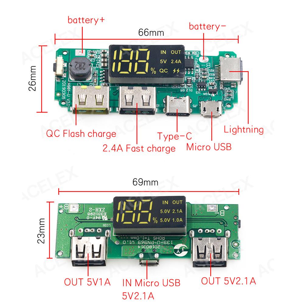 alisondz-บอร์ดชาร์จแบตเตอรี่-สําหรับพาวเวอร์แบงค์มือถือ-5v-2-4a-โมดูลชาร์จ-usb-คู่-ป้องกันวงจร-ชาร์จ-usb