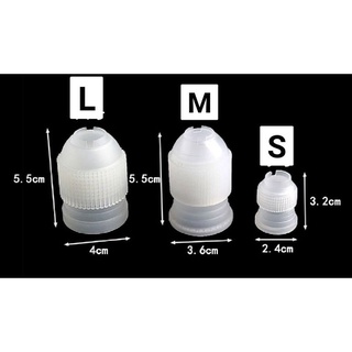 ภาพขนาดย่อของภาพหน้าปกสินค้าตัวล็อกหัวบีบครีม มี3ไซส์SML(ไซส์Lใช้กับหัวบีบแอเคลร์8mmและหัวบีบไซส์กลางค่ะเช่น1 M,2D,2F,จะใช้กับหัวบีบอื่นไม่ได้ค่ะ) จากร้าน np_bakery.drink บน Shopee