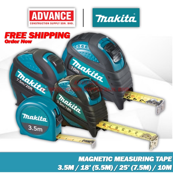 Makita B-57168 / B-57227 / B-5211 / B-57130 เทปวัดแม่เหล็ก 10M / 25 (7 ...