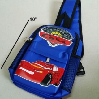 เป้สะพายเฉียง กระเป๋าคาดอก Shoulder bag ลาย คาร์ แม็คควีน Car Mcqueen ขนาด 6x10x3 นิ้ว