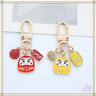 ✪ พวงกุญแจ ลาย Bodhidharma สไตล์ญี่ปุ่น ✪ พวงกุญแจ จี้ห้อยกระเป๋า Airpods 2 แบบ 1 ชิ้น