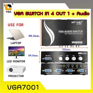 VGA SWITCH ใช้สำหรับรวมสัญญาณภาพ VGA เข้า 4 ออก 1 + มีช่อง Audio สำหรับต่อเสียงลำโพง