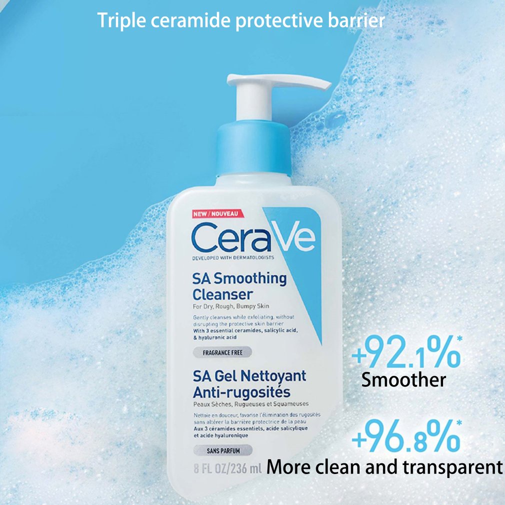 CeraVe SA Smoothing Cleanser 236ml ของแท้ โฟมทําความสะอาดผิวหน้า Salicylic  Acid ขนาด 236 มล. | Shopee Thailand