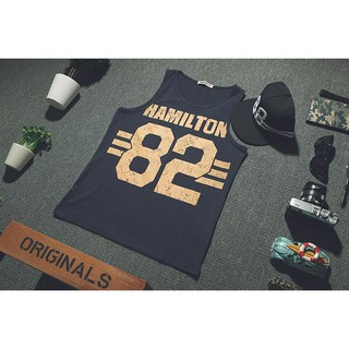 เสื้อกล้ามแฟชั่นชาย ลาย Hamilton 82