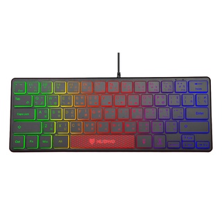 NUBWO NK-40 ORCA Lighting Rainbow Rubber Dome Switch Gaming Keyboard 60% คีย์บอร์ดเกมมิ่ง