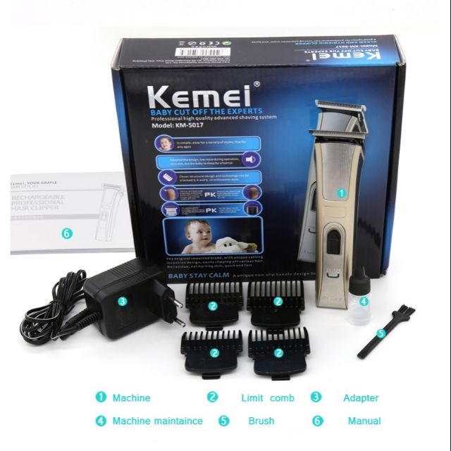 kemei-5017ปัตตาเลี่ยนไฟฟ้าไร้สาย-มาพร้อมอุปกรณ์เพื่อช่วยในการตัดแต่งผม-ที่จะช่วยให้คุณสามารถดูแลผม