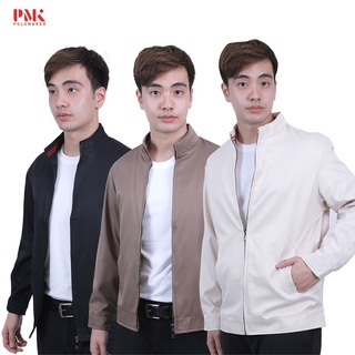 สินค้า เสื้อแจ็คเก็ตกึ่งสูท คอจีน ทรงสวย ผ้าเรียบ ด้านในซับมีกระเป๋า - PMK Polomaker