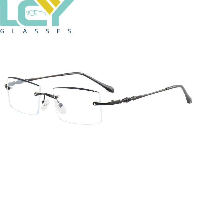 ภาพสินค้าLcyy ใหม่ แว่นตา ทรงสี่เหลี่ยม ไร้กรอบ ป้องกันแสงสีฟ้า สําหรับผู้ชาย -0-5.0 (พร้อมส่ง) 779 จากร้าน yangyang888.th บน Shopee ภาพที่ 5