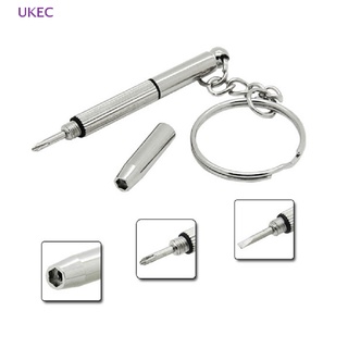 Ukec 3 In 1 เครื่องมือไขควง ขนาดเล็ก สําหรับซ่อมแซมนาฬิกา พวงกุญแจ แว่นตา โทรศัพท์ 2 ชิ้น