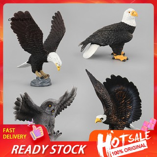 CHE_Simulation Owl Bird Animal Model Figurine Kids Educational Toy Table Ornament