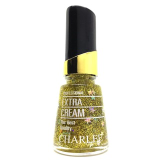 Charlee Nail Polish ยาทาเล็บชาลี 15 ml. สีกากเพชร (รูปดาว) เบอร์ 134