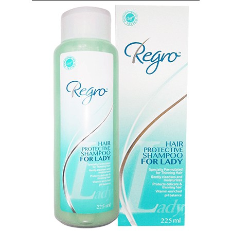 regro-hair-protective-shampoo-for-lady-225ml-แชมพูป้องกันผมร่วง-บำรุงให้ผมนุ่มลื่น-เงางามสำหรับสุภาพสตรี