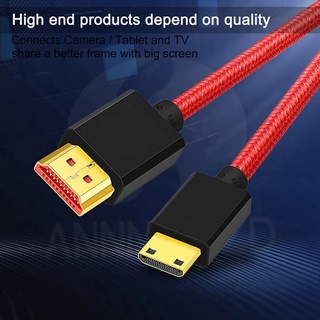 Mini HDMI-compatible Cable 2.0 3D 1080P High Speed Male to Male Mini HDMI-compatible Cable for Camera Monitor Projector