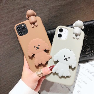 เคส Redmi Note  12 11 11s 10 9 9S 9T 9A 9C 8 8A 7 7A 6 6A 5 S2 Pro Xiaomi MI A2 Lite POCO M3 X3 NFC 2019 2020 3D Cartoon Cute Dog Anti-fall Soft Case Cover+Cute Dog Stand+Dog Doll