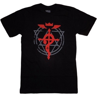 เสื้อยืดพิมพ์ลายแฟชั่น เสื้อยืด ผ้าฝ้าย 100% พิมพ์ลาย Fullmetal Alchemist Brotherhood Flamel สําหรับผู้ชาย