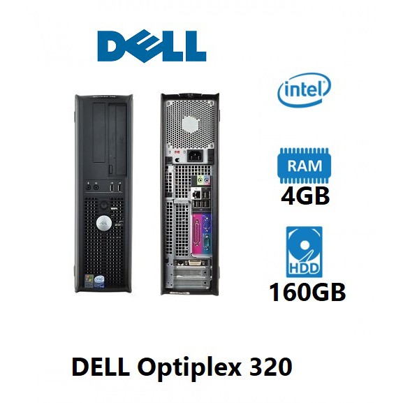 PC DELL OPTIPLEX 320/745/755/360/760 Desktop Ram 4GB HDD 160GB