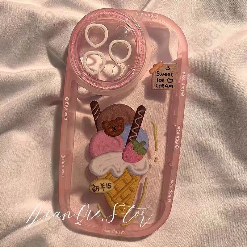 เคสป้องกันโทรศัพท์มือถือ-แบบนิ่ม-ลายหมีชานม-กันกระแทก-สําหรับ-iphone-13-pro-max-11-14pro-13-12promax-11p-xr-x