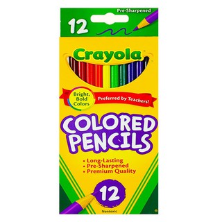 Artwork COLORED PENCILS CRAYOLA 12 COLORS Stationary equipment Home use งานศิลปะ สีไม้ไร้สารพิษ CRAYOLA 12 สี อุปกรณ์เคร