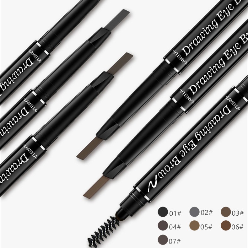 ภาพหน้าปกสินค้าLameila No.1018 drawing eye brow ดินสอเขียนคิ้ว กันน้ำ ติดทน 7 สี เครื่องสำอาง จากร้าน lameila_shop บน Shopee