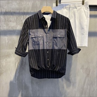 ภาพขนาดย่อของภาพหน้าปกสินค้าสินค้าใหม่  MMSMT0016 เสื้อแฟชั่นแนวใหม่ เสื้อเชิ้ตผู้ชาย สไตล์เกาหลี เสื้อเชิ้ตลายพราง Black,WhiteL-XL-XXL-XXXL จากร้าน manman_fashion บน Shopee