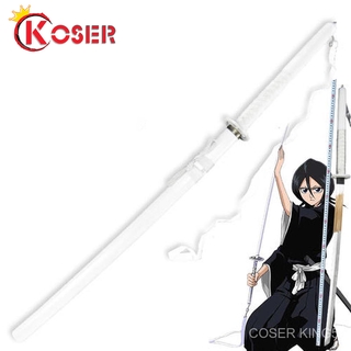 104ซม ทำด้วยไม้ ดาบ Bleach Espada Wooden Sword Weapon Toys Cosplay Sode No Shirayuki Zanpakutou Samura Prop ชุดคอสเพลย์