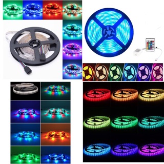 ไฟ ไฟเส้น LED SMD รุ่น2835 / รุ่น5050  RGB  5 เมตร  กันน้ำ พร้อมรีโมท  หม้อแปล ไฟตกแต่งบ้าน ไฟประดับ