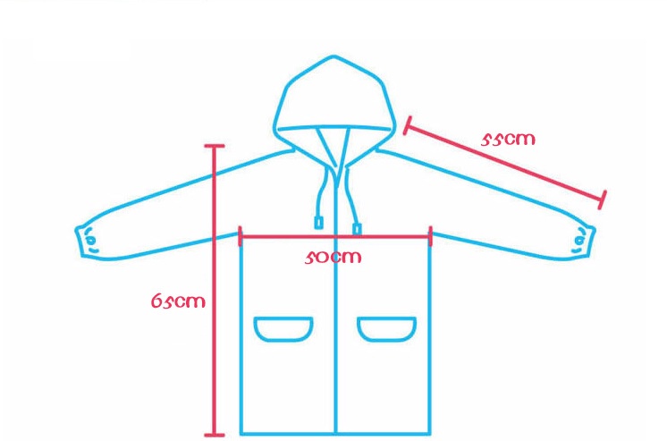 ข้อมูลเกี่ยวกับ Aoda เสื้อกันฝนเด็ก เนื้อผ้าหนา เหมาะสำหรับ 90-130cm