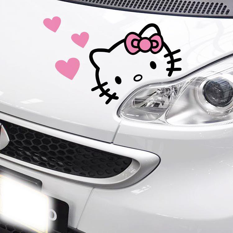 สติกเกอร์ติดรถยนต์ ลายการ์ตูน Hello Kitty