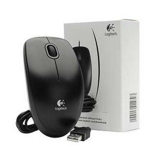 Logitech Mouse USB ประกันศูนย์ 3 ปี(สีดำ)