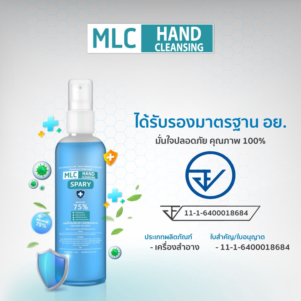 ภาพหน้าปกสินค้าลด10% กรอกโค๊ด RNMMPBT️ MLC สเปรย์แอลกอฮอล์ ขวดใหญ่100ml. กลิ่นหอมอ่อนๆ จากร้าน streethouse บน Shopee