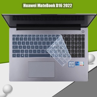 เคสซิลิโคน Tpu ใส ป้องกันคีย์บอร์ดแล็ปท็อป สําหรับ Huawei MateBook D16 2022 MateBook D 16 (2022) 16 นิ้ว