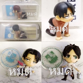 (แท้/มือ1,2) Banpresto 2.5 Attack on Titan Eren Yeager &amp; Levi Chibi Kyun-Chara Figure,ผ่าพิภพไททัน เอเรน MIKASA คลาน