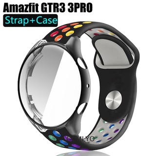 Amazfit GTR 3 GTR3 Pro สายซิลิโคน สีสัน สายรัดข้อมือ นุ่ม สมาร์ทวอทช์ ป้องกันเต็มรูปแบบ TPU เคสกันกระแทก เคส