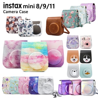 ราคา【For Mini 11/9/8/8+】Camera PU Leather Bag Case Cover with strap For Fujifilm Instax Mini 8/9/11 Camera