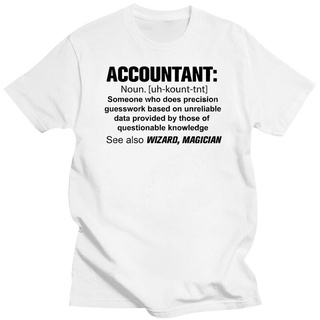 ใหม่ เสื้อยืดลําลอง แขนสั้น พิมพ์ลาย Definition Noun Funny Accounting CPA สําหรับผู้ชาย