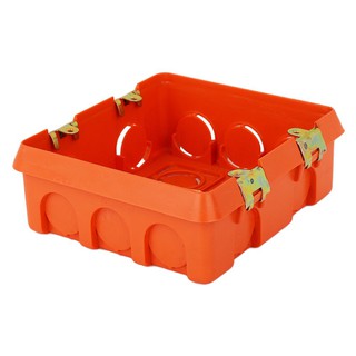 BOXES PLASTIC TZ 4"x4" ORANGE บล็อกฝังพลาสติก TZ 4x4 นิ้ว สีส้ม กล่องพักสายไฟ ท่อร้อยสายไฟและอุปกรณ์ งานระบบไฟฟ้า BOXES