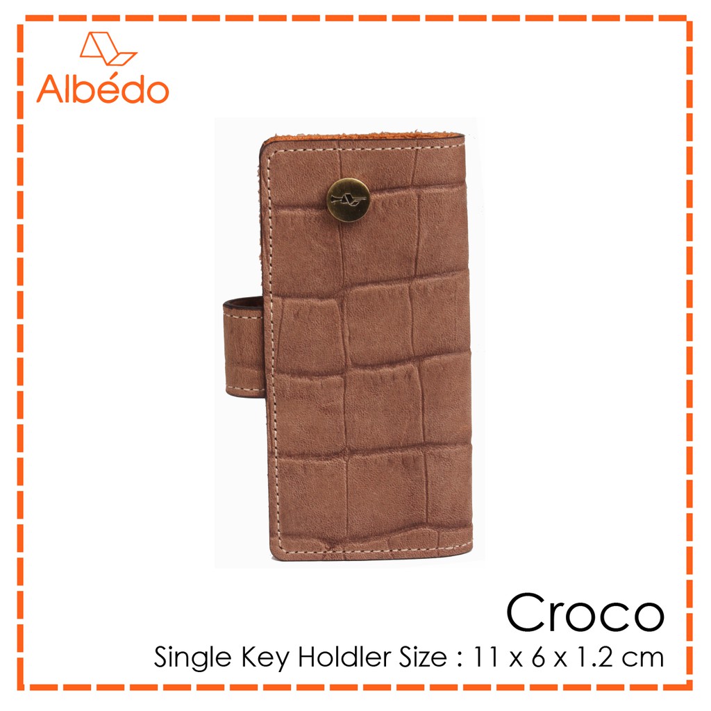 albedo-croco-single-key-holder-กระเป๋าเก็บกุญแจ-ที่ใส่กุญแจ-พวงกุญแจ-รุ่น-croco-cc40677