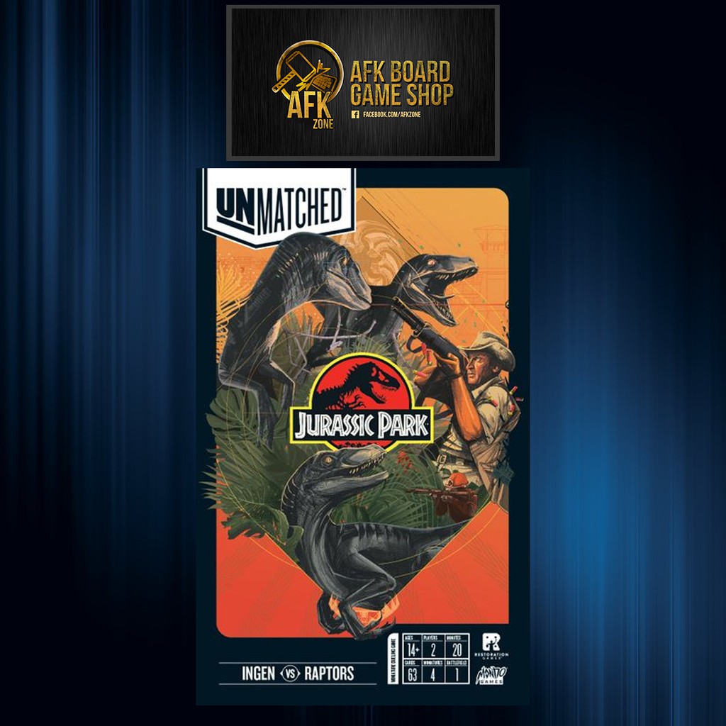 Unmatched Jurassic Park InGen vs Raptors - Board Game - บอร์ดเกม ...