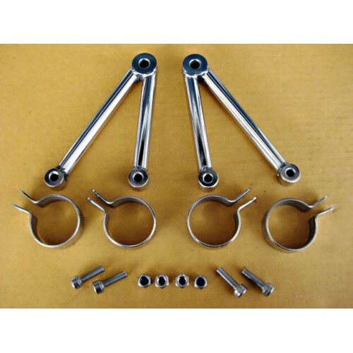 HEADLIGHT BRACKETS "STAINLESS" SET Fit For YAMAHA SR500 XS650 CB750