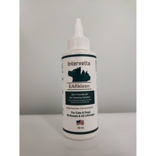 สินค้า EARkleen ขนาด 90 ml (Exp.02/2024) น้ำยาทำความสะอาดหู สำหรับสุนัขและแมว สูตรฆ่าเชื้อ ช่วยลดกลิ่น ไม่ระคายเคือง