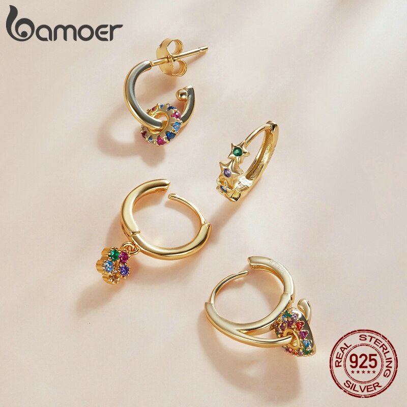 bamoer-1-piece-sterling-silver-925-earrings-golden-series-hypoallergenic-fashion-jewelry-for-women-amp-girls-gifts-sce1148