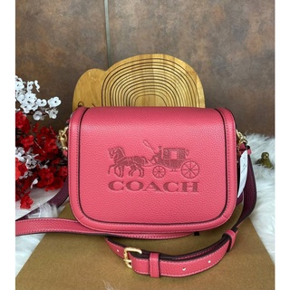 กระเป๋า 🔥OUTLET แท้ 💯% CoachSADDLE BAG WITH HORSE AND CARRIAGE (COACH C4058)