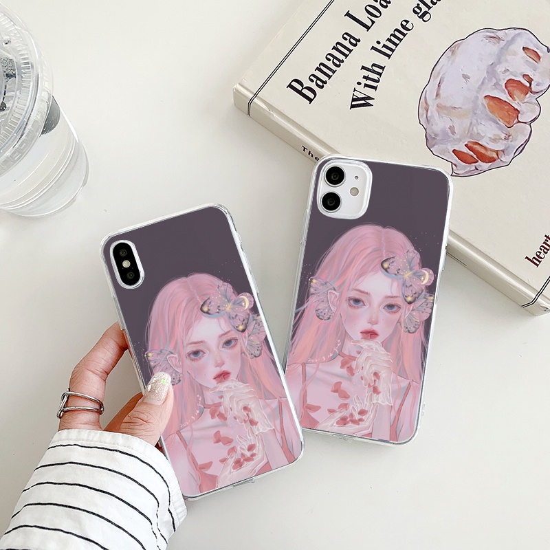 butterfly-เคสไอโฟน-7-8-plus-se2020-พลัส-cute-13-promax-8-ip-11-12-13-pro-max-phone-case-xr-xs-x-max-เคส-นิ่ม