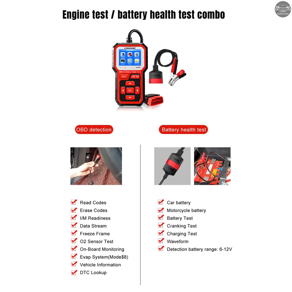 konnwei-kw681-เครื่องทดสอบแบตเตอรี่รถยนต์รถจักรยานยนต์-amp-obdii-เครื่องมือสแกนเนอร์วิเคราะห์-obdii-2-in-1
