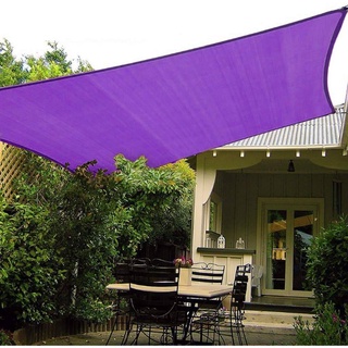 ผ้าใบกันสาด ทรงสี่เหลี่ยมผืนผ้า ผ้าออกซ์ฟอร์ด สีม่วง 420D 98% กันน้ํา กัน UV สําหรับสวน กลางแจ้ง