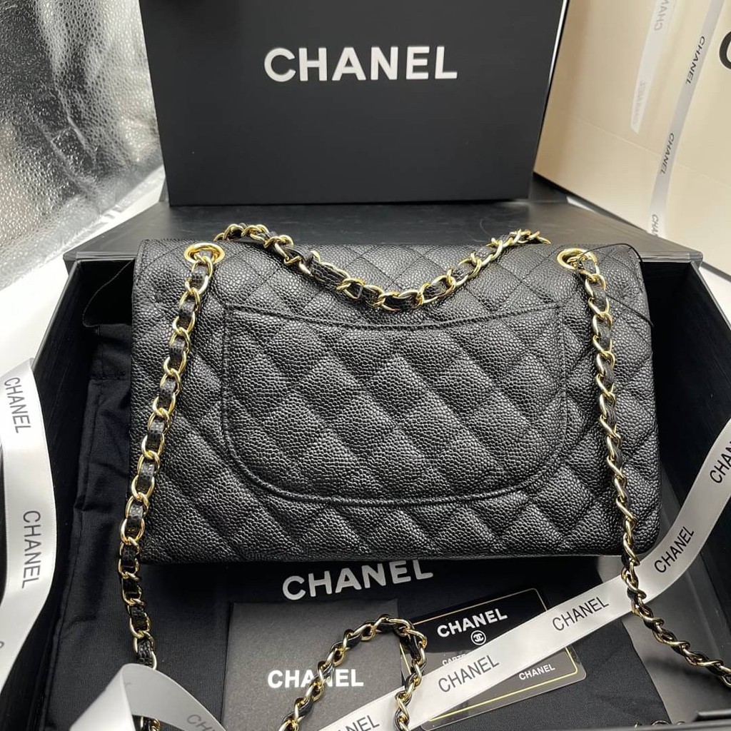 chanel-classic-10-สีดำอะไหล่ทอง-ซับในแดง-grade-vip-size-25cm-free-box-set