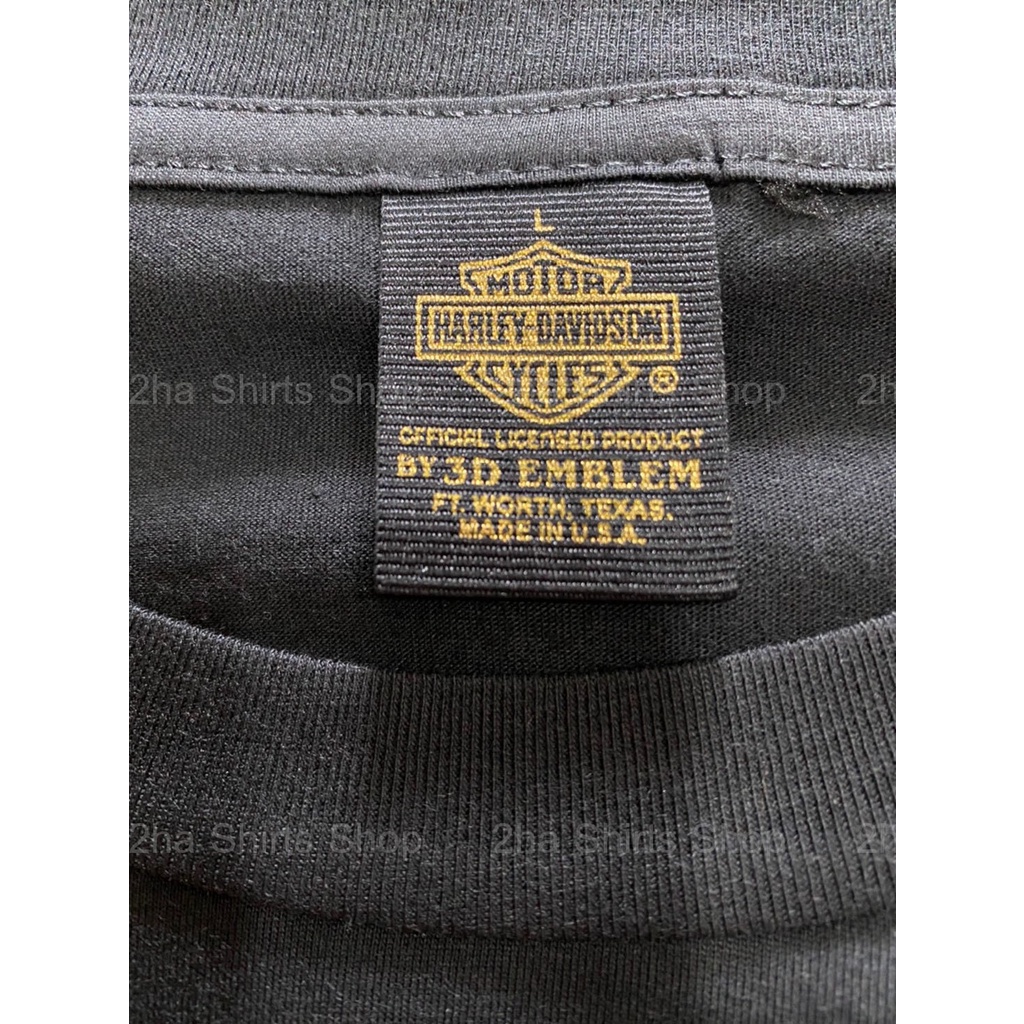 เสื้อยืดฮาเลย์-เสื้อวินเทจ-3d-emblem-label-usa