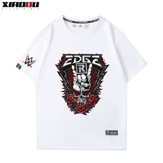 เสื้อยืดผู้ชาย WWE มวยปล้ำกีฬารอบคอเสื้อยืดผู้ชายและผู้หญิงมวยปล้ำคนรักฤดูร้อนผ้าฝ้ายหลวมสบายๆแขนสั้นครึ่งแขน S-5XL